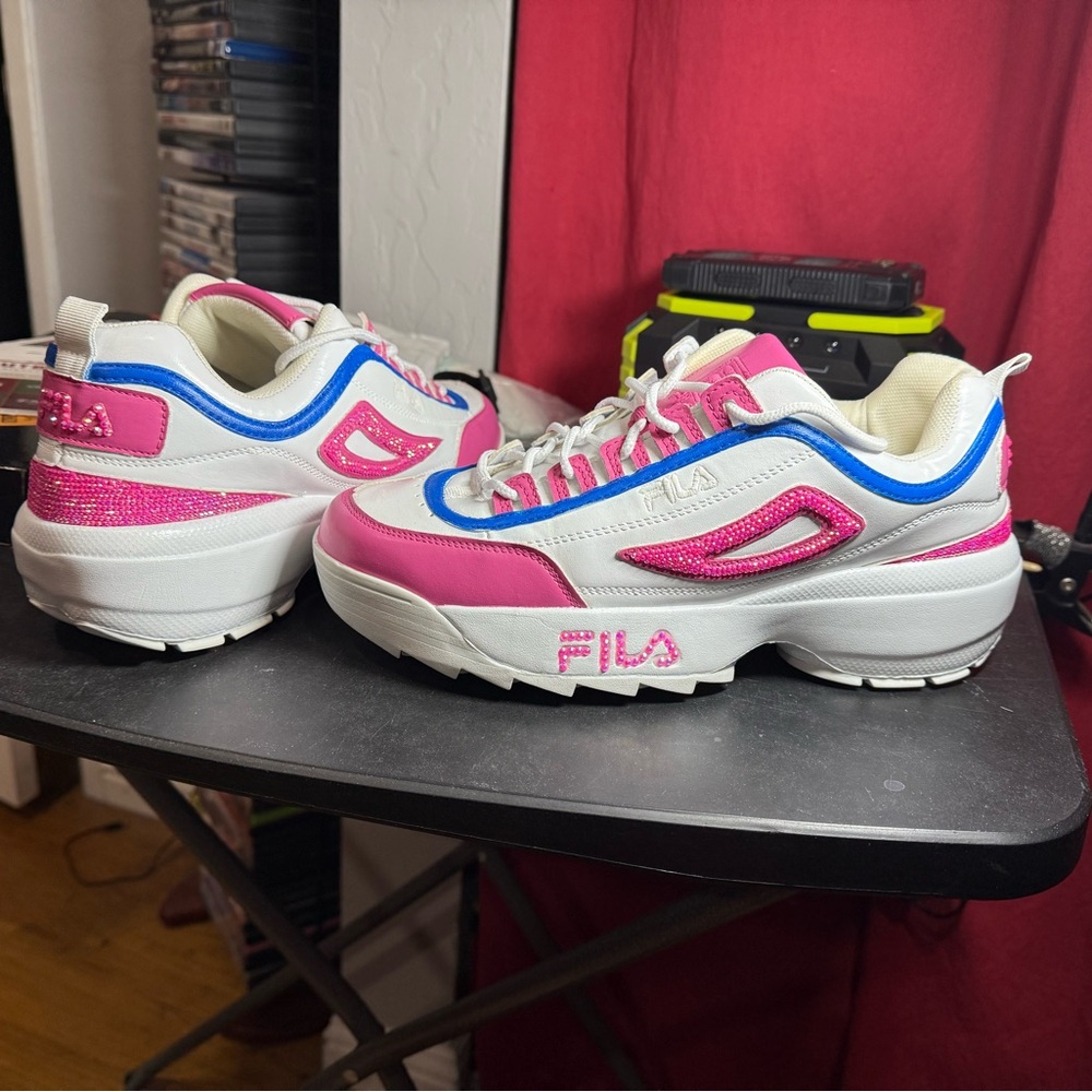 Fila Pink and White Sneakers